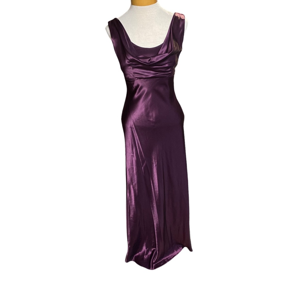 Maroon Cowel Neck Betsy and Adam Gown by Jas Lene